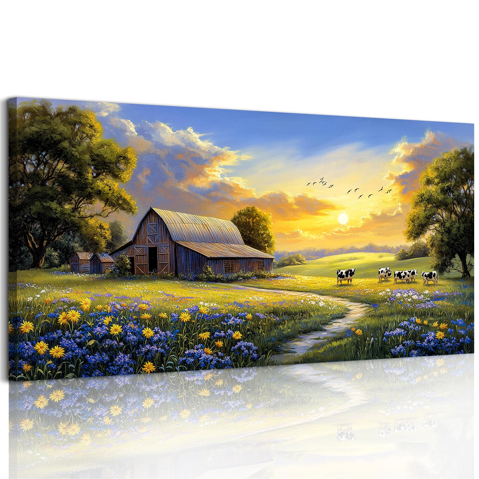 Amazon.com: crmotu Rustic Farmhouse Wall Art, Nature Pastoral